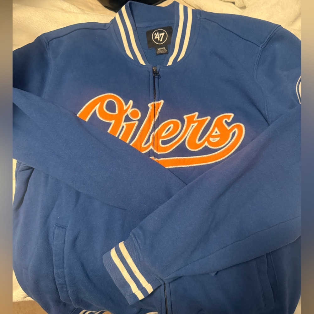 ‘47 Brand Edmonton Oilers Bomber Sweater Size Medium Womens